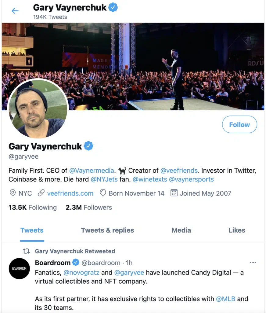 Gary Vaynerchuk, a good example of a personal brand’s USP