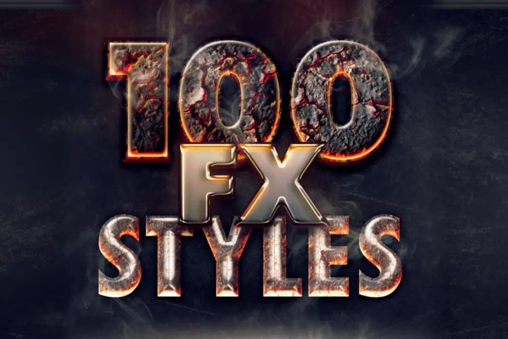 100 Photoshop Layer Styles Bundle
