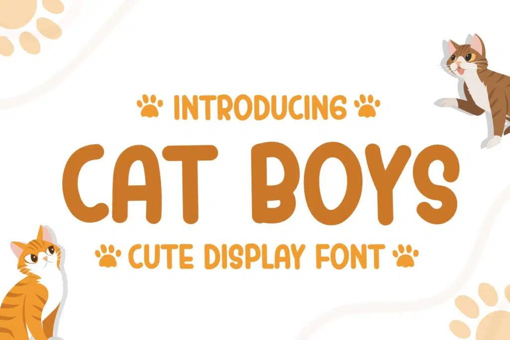 Cat Boys - Cute Handwriting Display Font