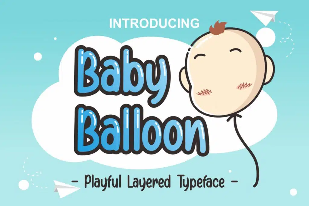 DS Baby Balloon - Playful Typeface