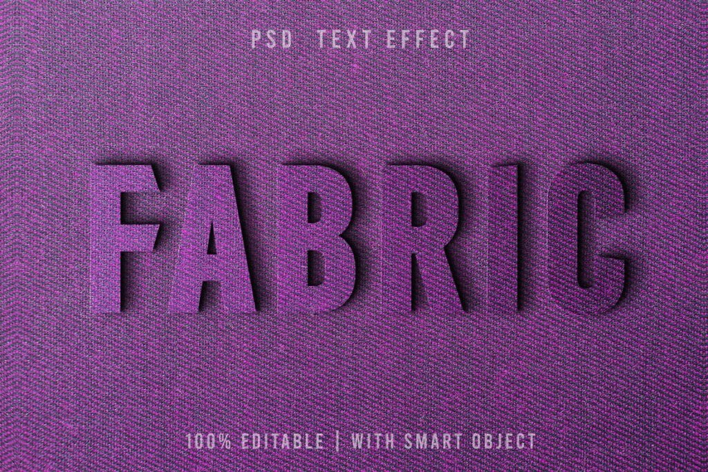 Fabric - Text Effect Editable (PSD)