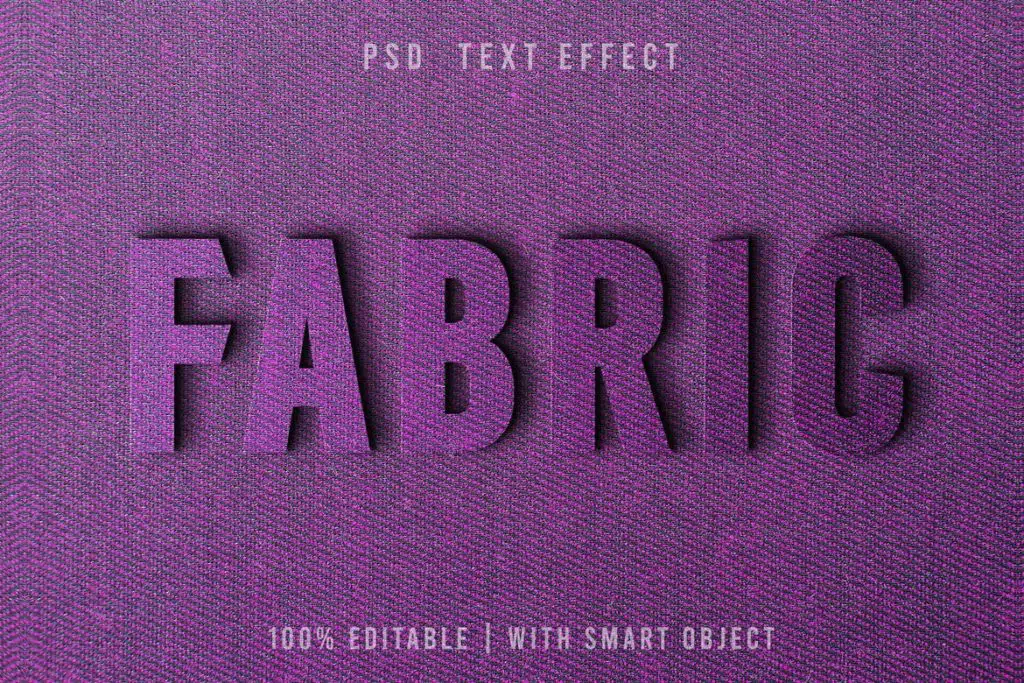 Fabric - Text Effect Editable (PSD)