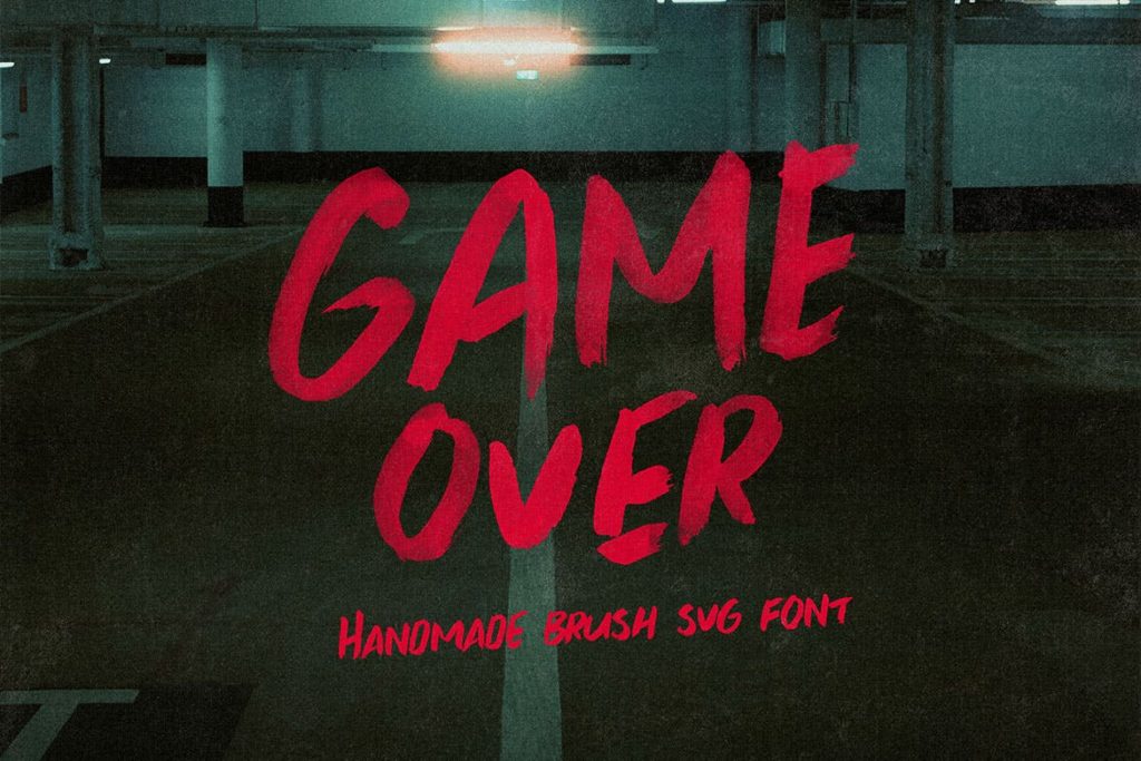 Game Over Brush & SVG Font