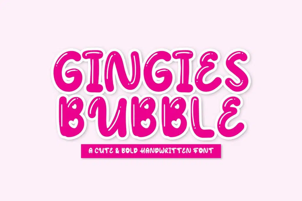 Gingies Bubble - Handwritten Font YR