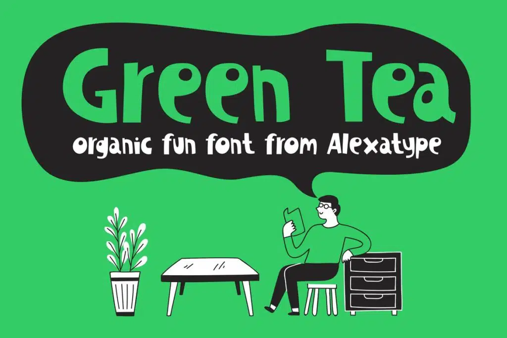 Green Tea - Organic Fun Font