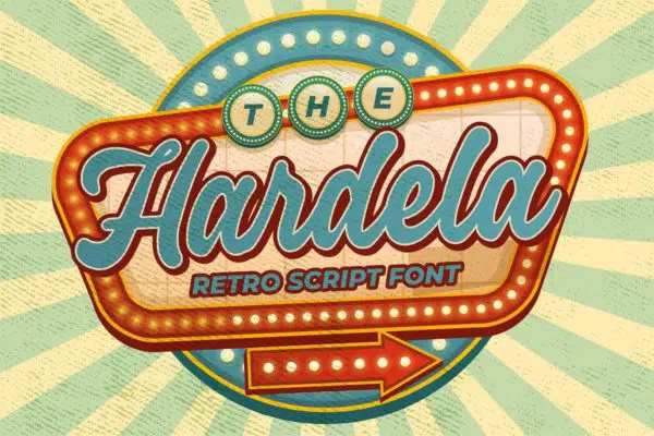 Hardela — Retro Script Font