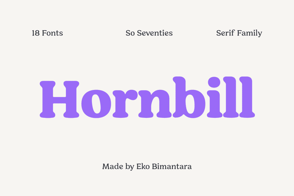 Hornbill – Retro Font Family