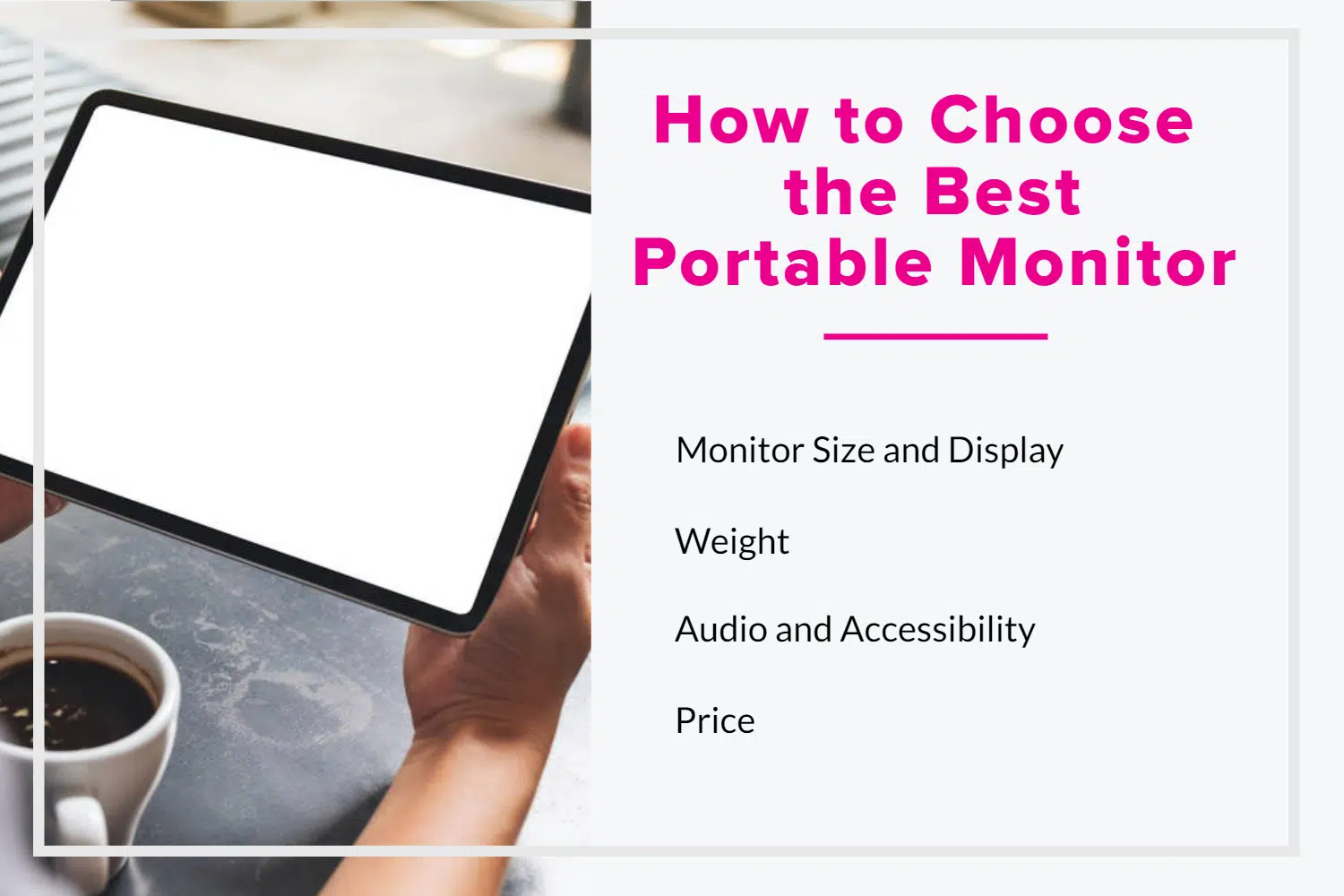 How to Choose the Best Portable Monitor
