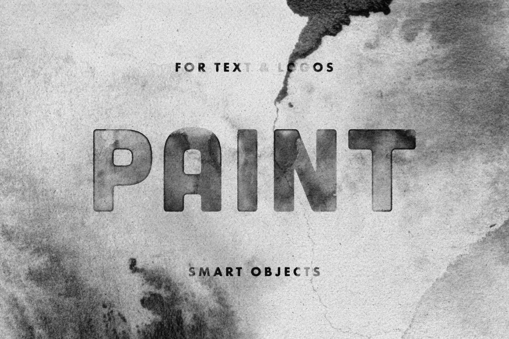 Ink Paint Text Effect & Logo Mockup