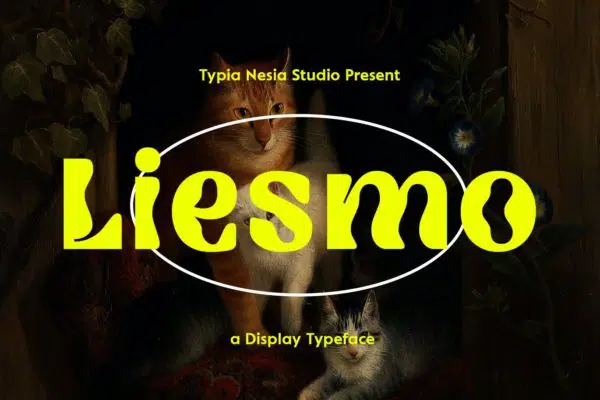 Liesmo — Psychedelic Black Display Sans Font
