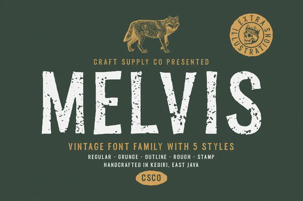 Melvis – Vintage Font Family