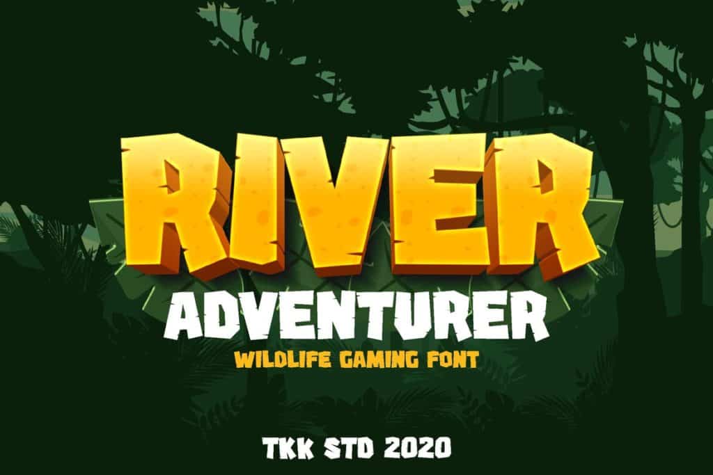 River Adventurer - Block Gaming Font