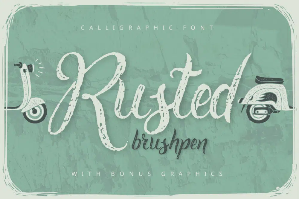 Rusted Brushpen Script and Bonus