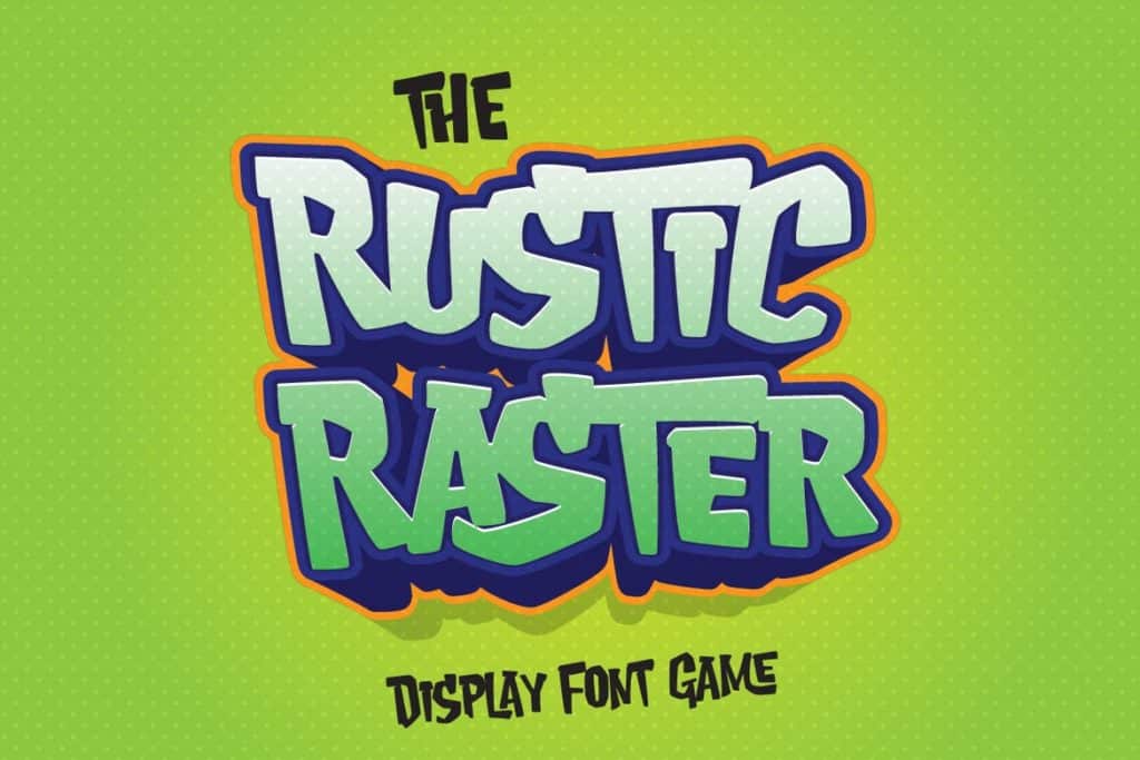 Rustic Raster - Playful Game Font