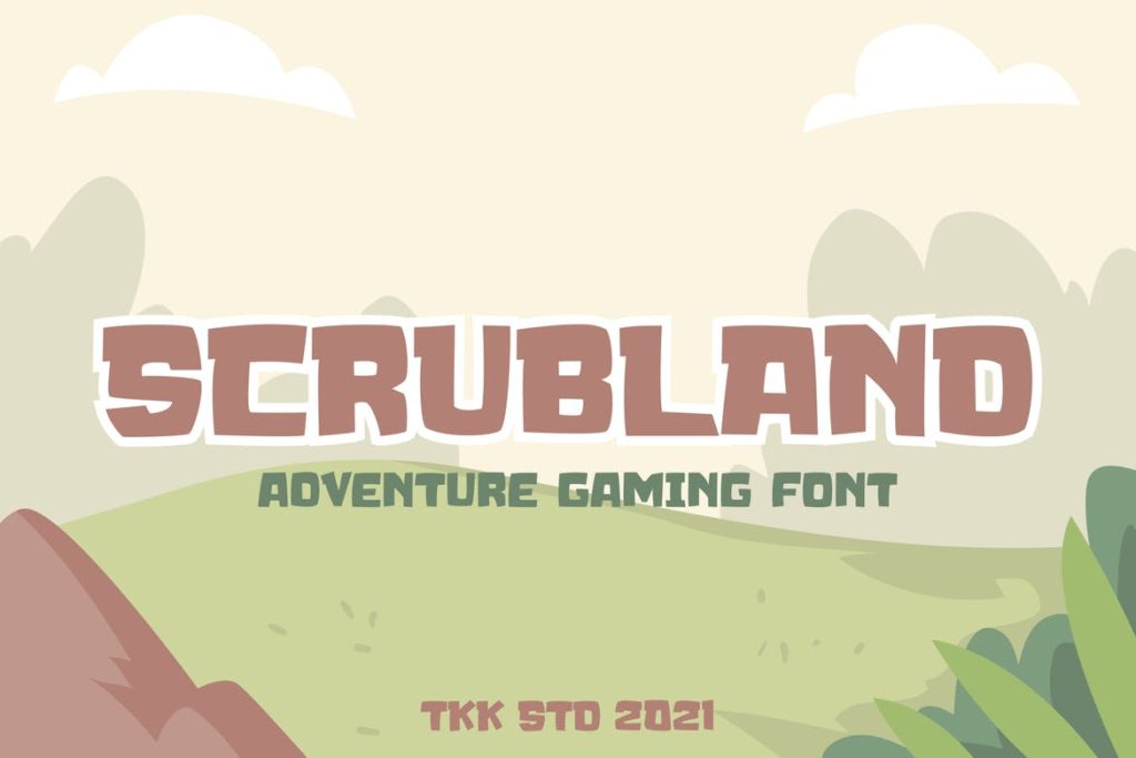 SCRUBLAND - Adventure Gaming Font