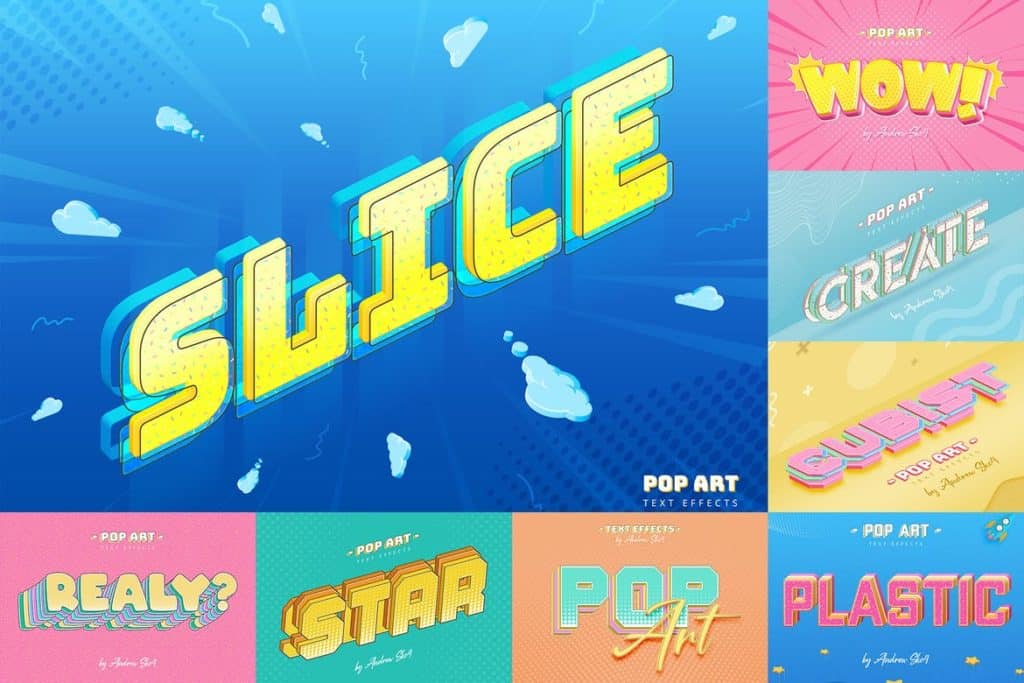 Sliced Pop Art - Text Effects