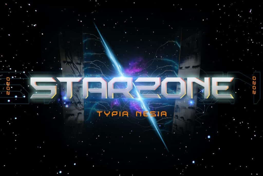 Starzone - SciFi Game Font