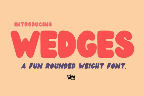 Wedges - Fun Rounded Weight Font