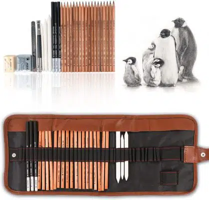 85 Piece Art Set with 3 x 50 Page Drawing Pad, Professional Art Set in  Portable Wooden Case, Painting & Drawing Set Art Kit for Beginners, Teens  and