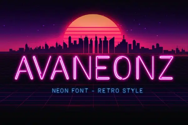 Avaneonz — Neon Font