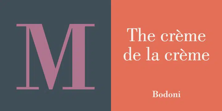 Bodoni - The best iconic font overall