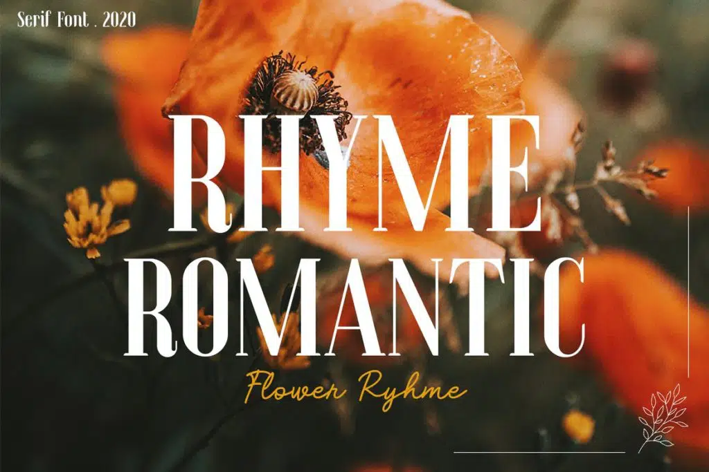 Flower Rhyme - Romantic Serif