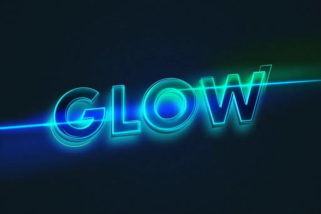 Glow- Neon Lettering Text Effect