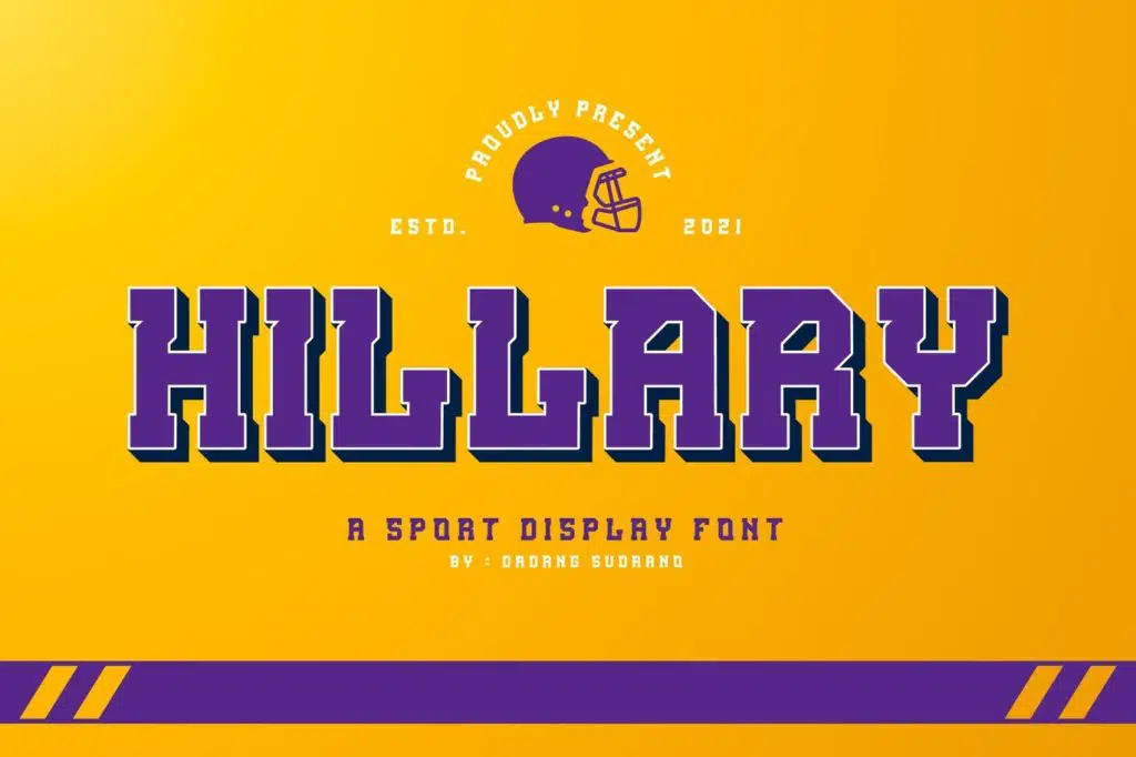 Hillary - A Sport Display Font