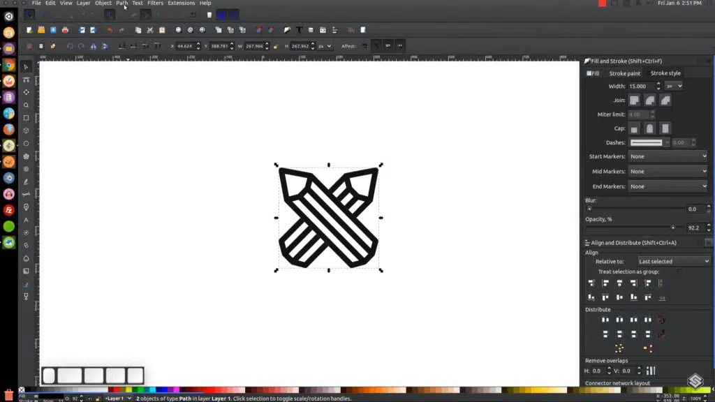 Inkscape for Logo Design - Software Interface