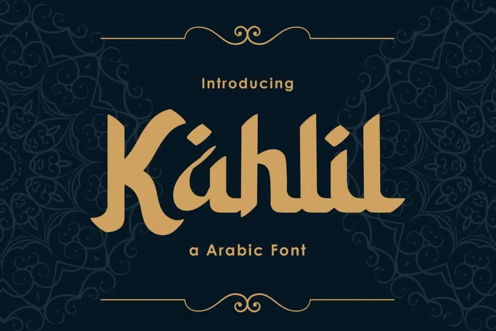 Kahlil - best Arabic Font for logo design
