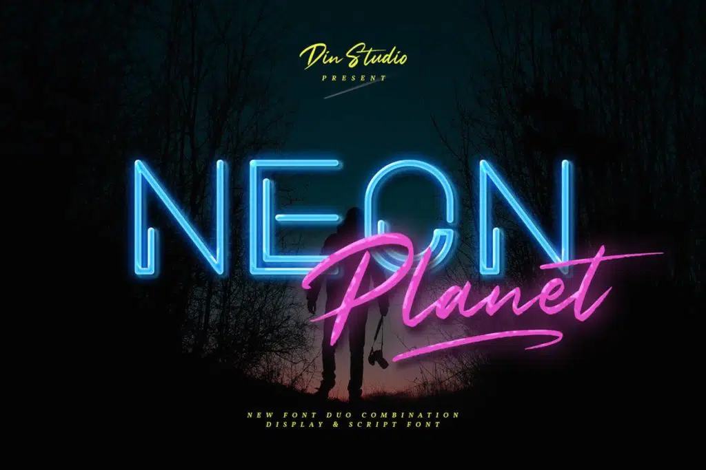 Neon Planet - Display Font Duo