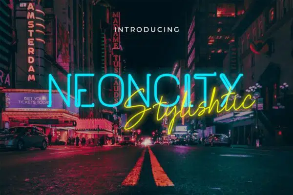 Neoncity — Signature Neon Font - Best Neon Fonts