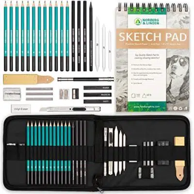 29 Pieces Drawing Pencils Set for Beginners,Kids or Any Aspiring  Artist,Perfect for Sketch Pencils Kit,Sketching School Supplies