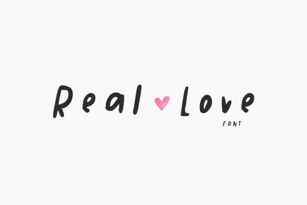 Real Love Handwritten Font