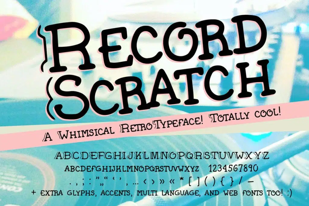 Record Scratch Retro (90s Handwriting Fonts)