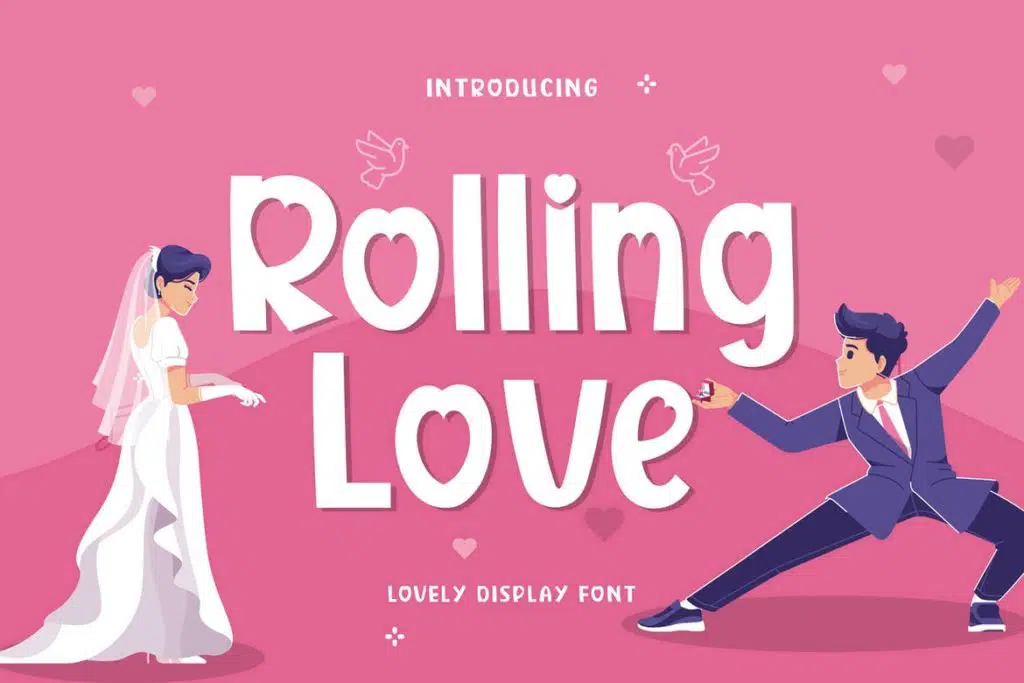 Rolling Love — Handcraft Display Font