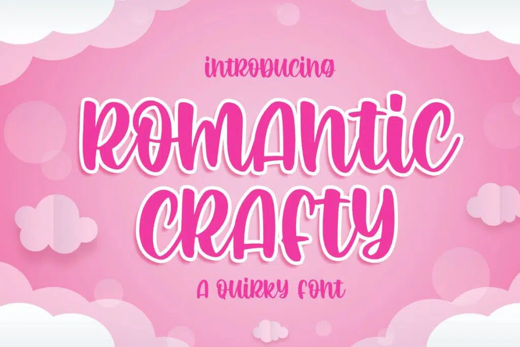 Romantic Crafty - a Quirky Font