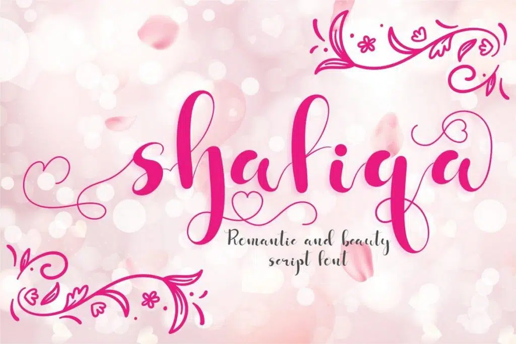 Shafiqa — Romantic Font