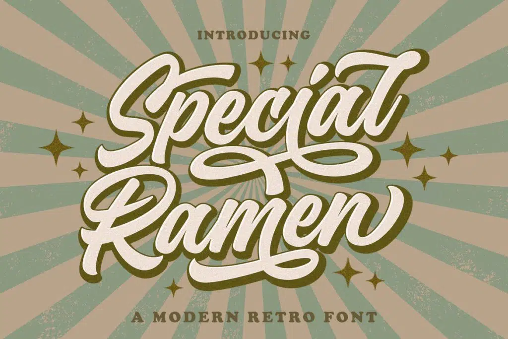 Special Ramen - Vintage Retro Font