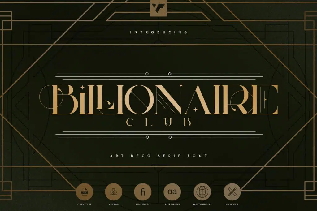 Billionaire Club — Art Deco Serif