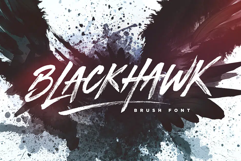 Blackhawk Procreate Brush Font