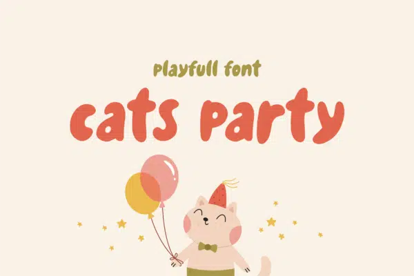 Cats Party — Playful Font