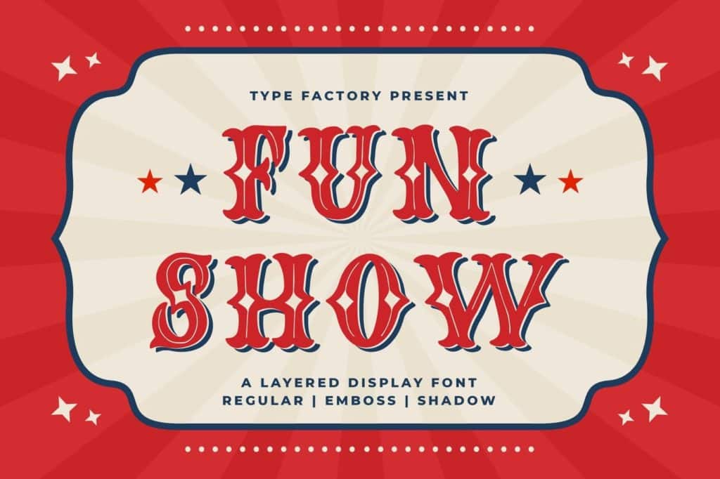 Fun Show - Amazing Layered Display Font