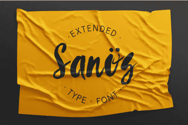 Sanos extended script font