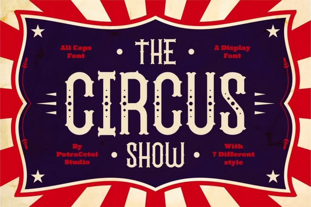The Circus Show - Carnival Display Font