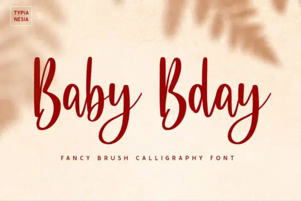 Baby Bday - Cute Brush Calligraphy Font