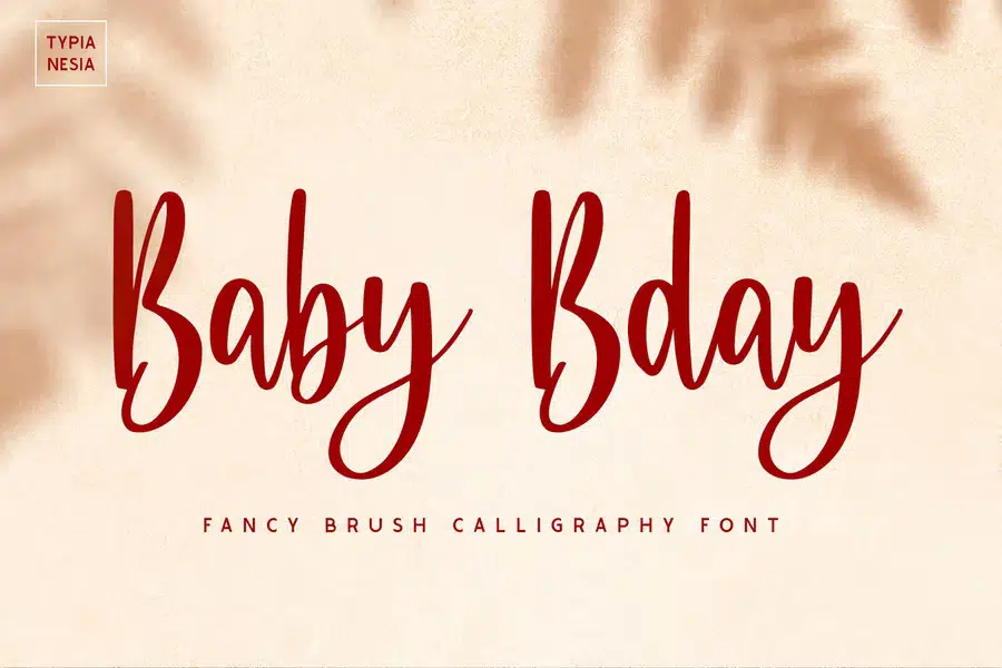 Baby Bday — Cute Brush Calligraphy Font