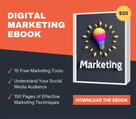 Black & Orange Digital Marketing Course Ebook Instagram Post