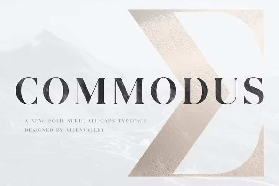Commodus - All Caps Serif
