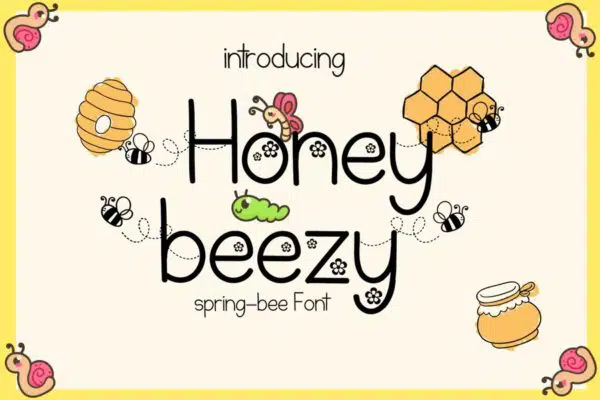 Honey Beezy - Spring Bee Font